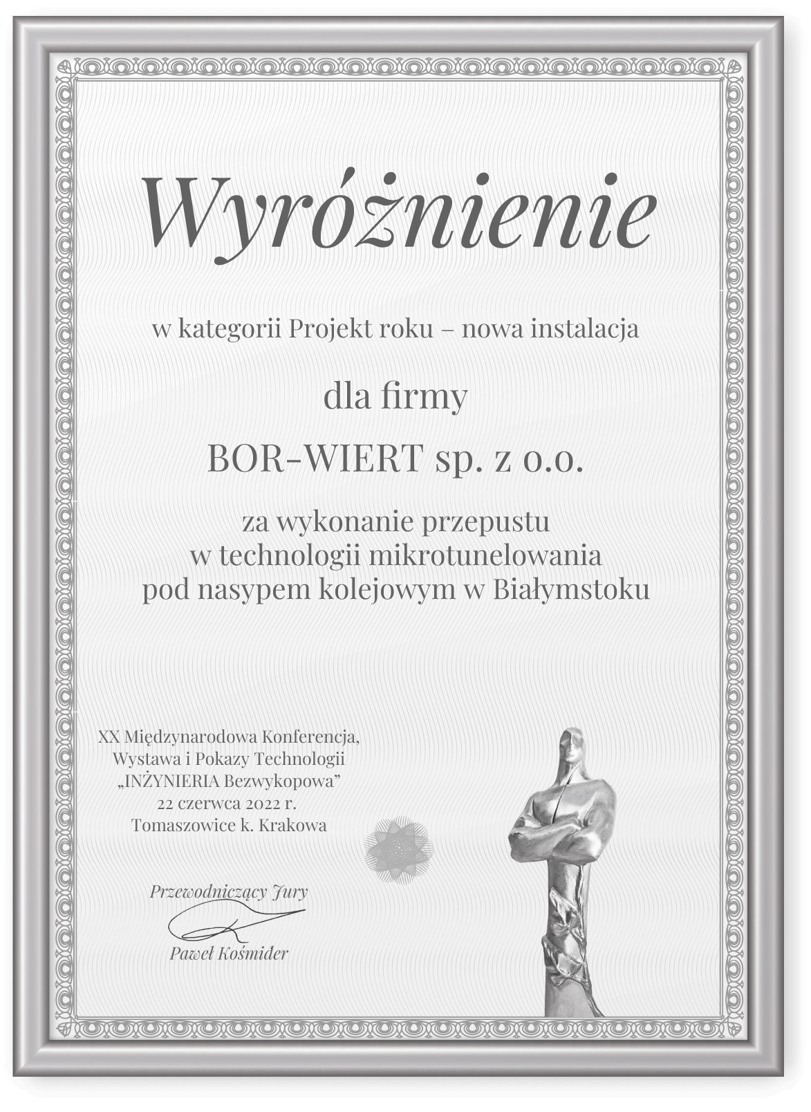 borwiert wyroznienie